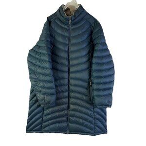 L.L. Bean 850 Down Fill Quilted Puffer Coat Jacket Blue Womens